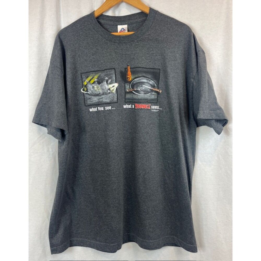 Vintage Y2K 2000s Redneck Hunting Roadkill T shirt Tee Humor Adult size 2XL XXL